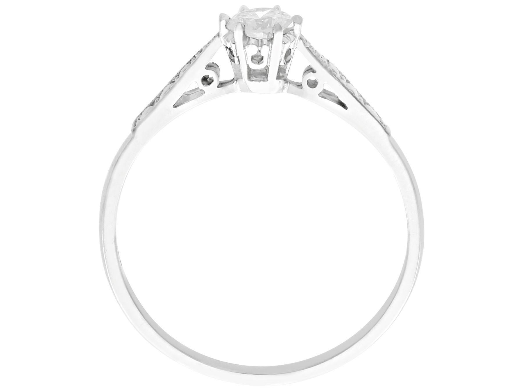 Diamond and Platinum Solitaire Engagement Ring For Sale 2