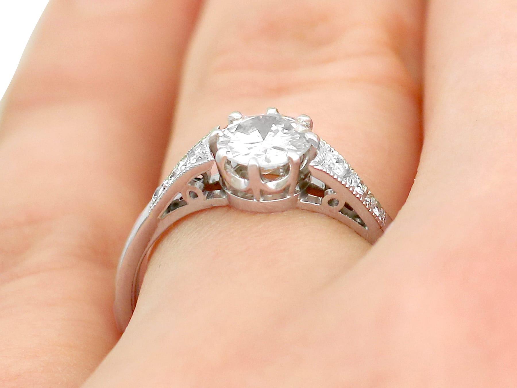 Diamond and Platinum Solitaire Engagement Ring 2