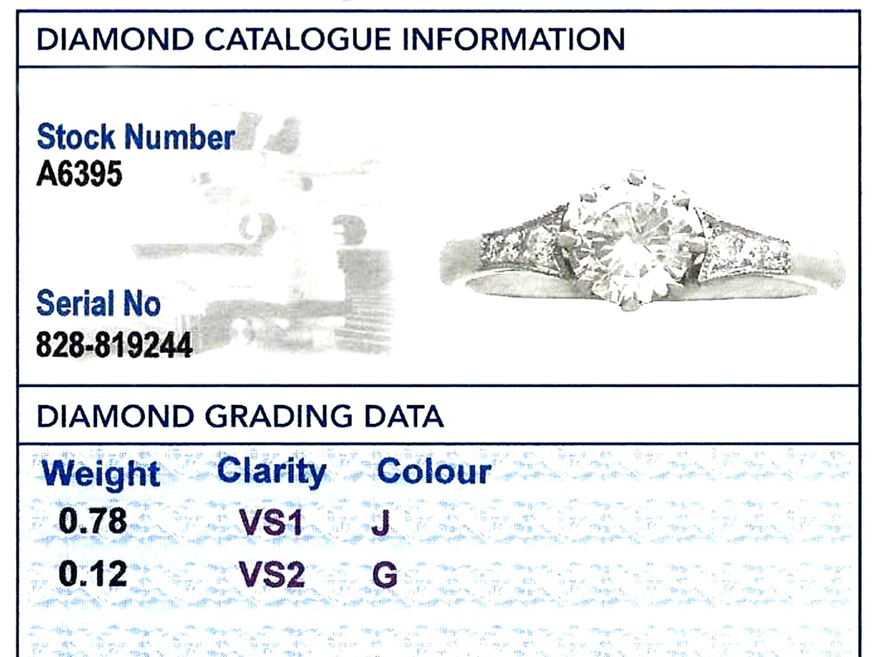 Diamond and Platinum Solitaire Engagement Ring 3