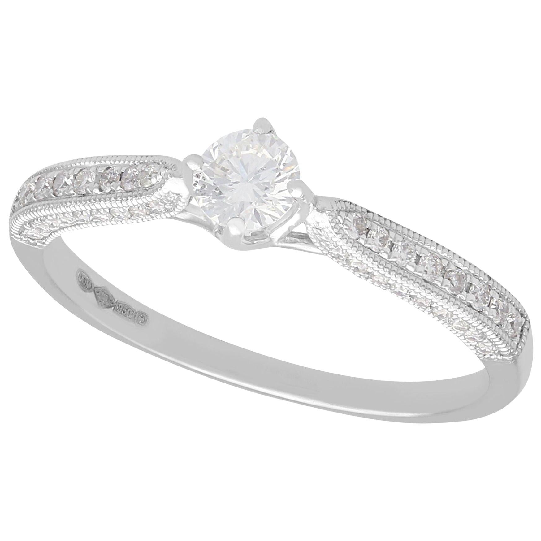 Diamond and Platinum Solitaire Engagement Ring