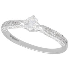 Diamond and Platinum Solitaire Engagement Ring