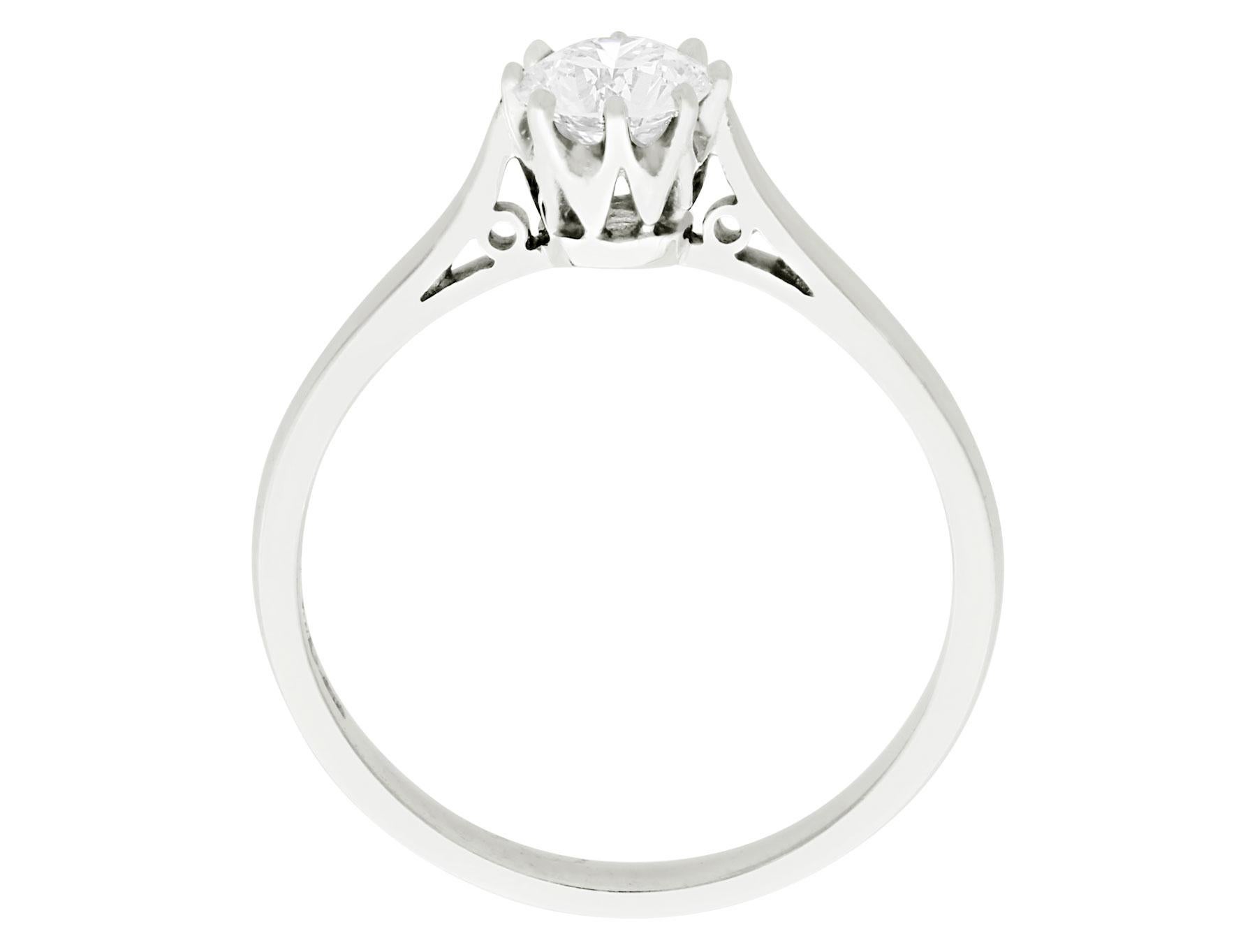 Women's Diamond and Platinum Solitaire Engagement Ring, circa 1980