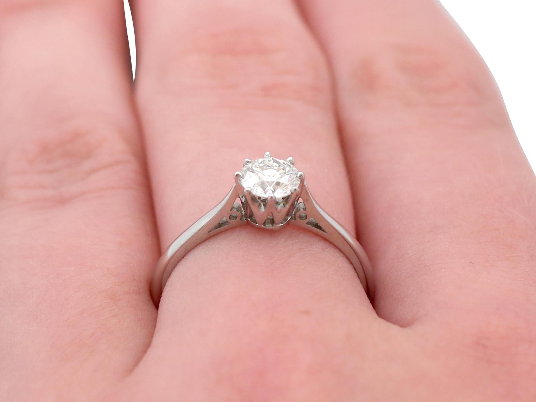 Diamond and Platinum Solitaire Engagement Ring, circa 1980 3