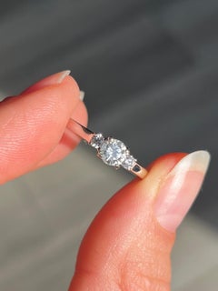 Diamond and Platinum Three-Stone Ring