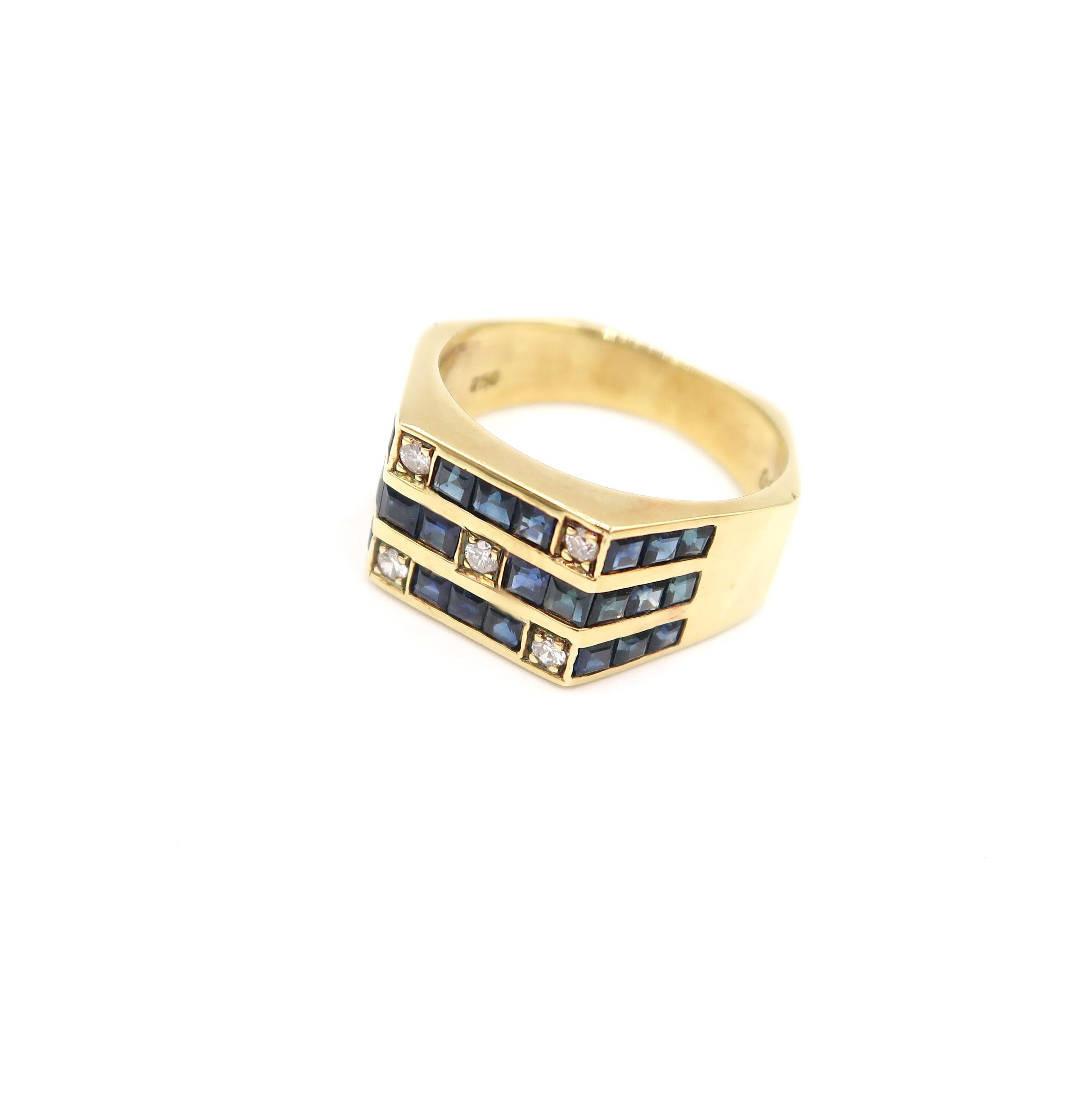 18 karat gold ring for men