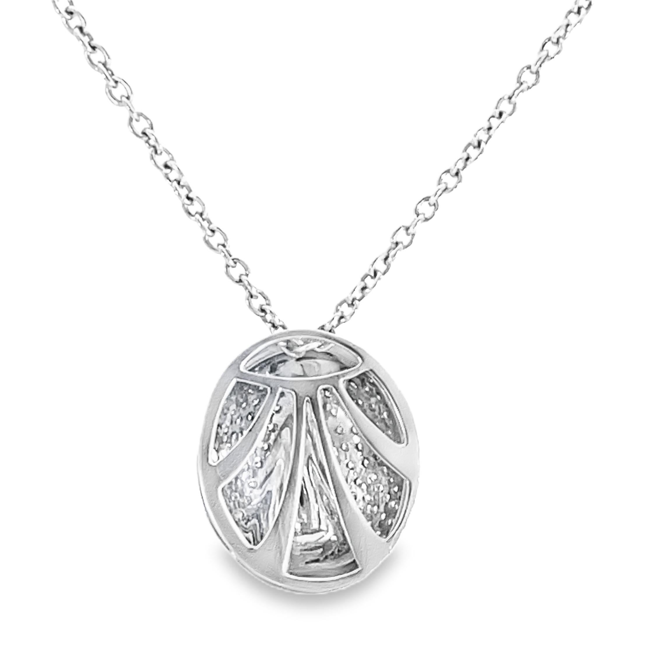 Diamond and Purple Enamel Orb Pendant Necklace For Sale 1