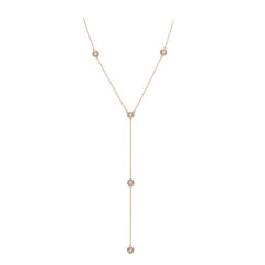 Diamond and Rose Gold Drop Necklace