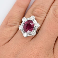 Diamond and Ruby Art Deco Style Ring