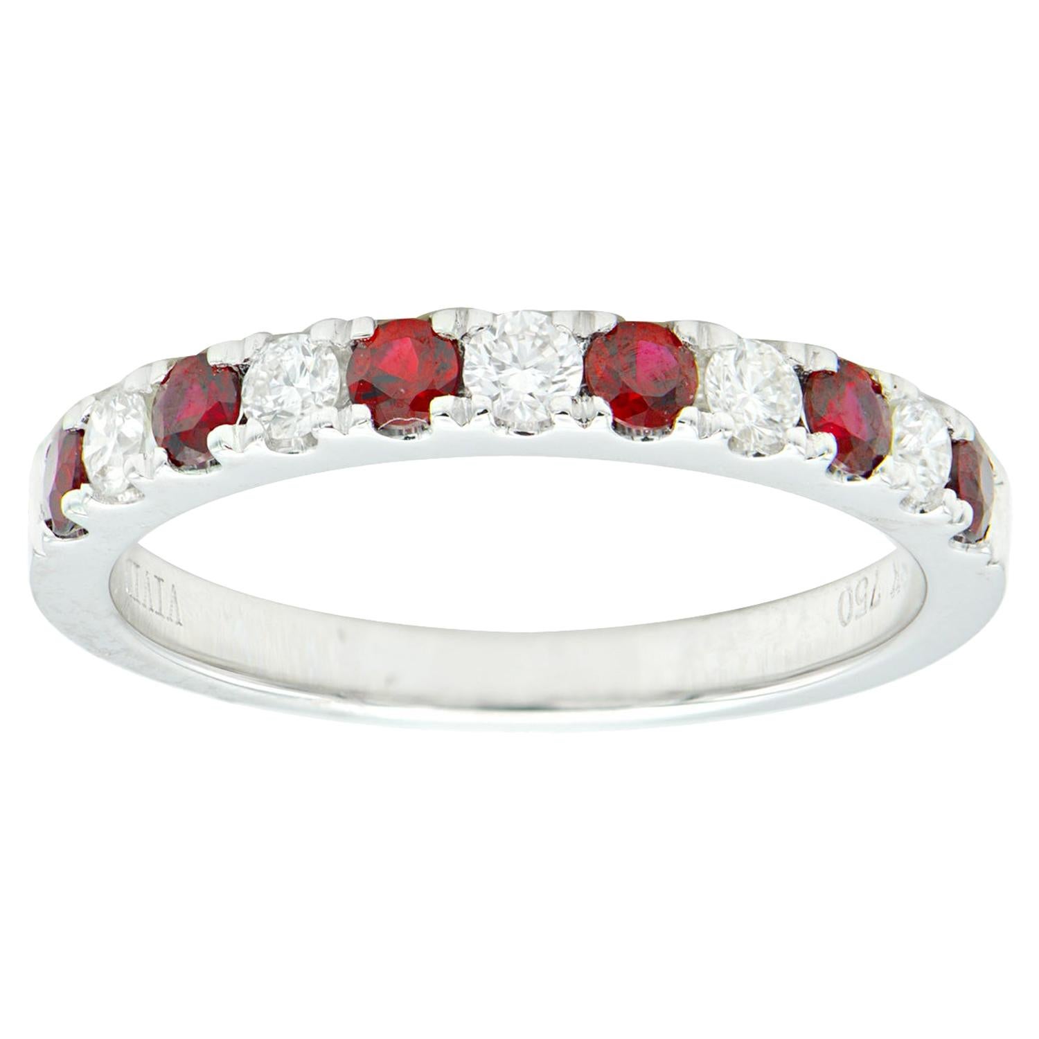 Diamond and Ruby Band For Sale
