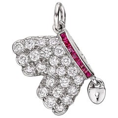 Diamond and Ruby 'Bloomers' Charm