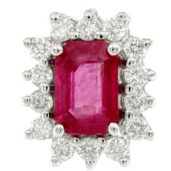 Diamond and ruby earrings