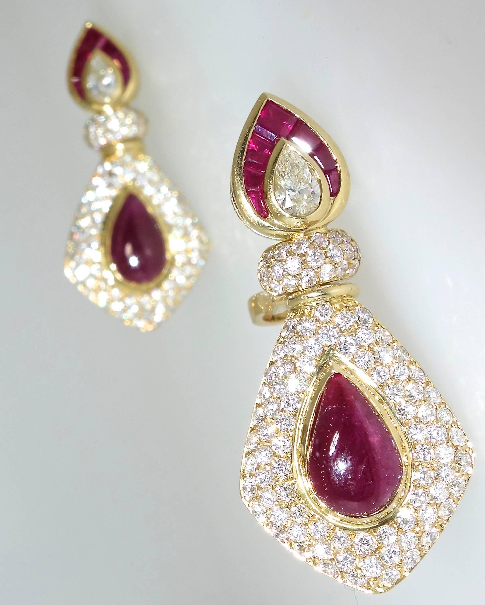 Diamond and Ruby Earrings 1