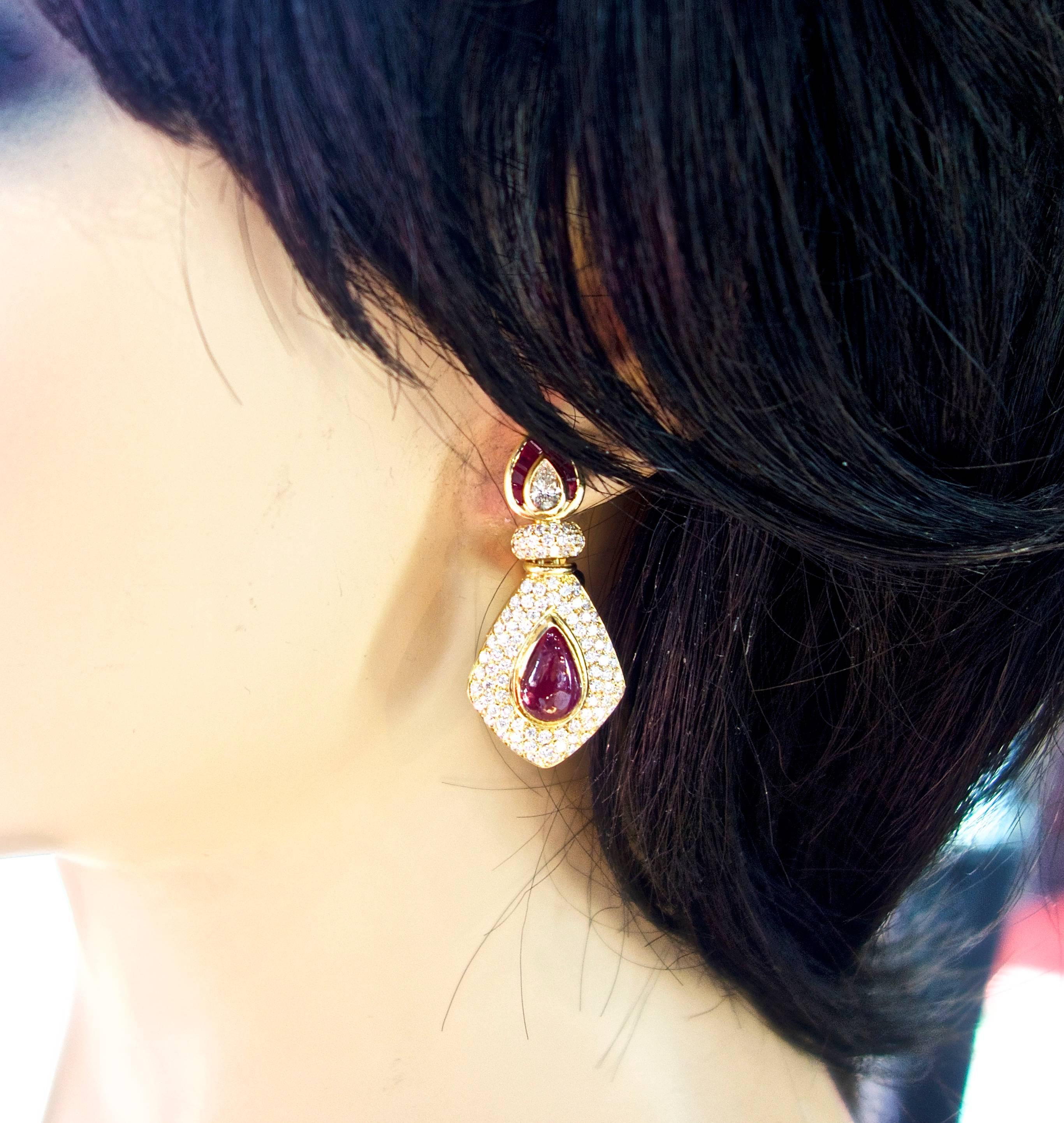 Diamond and Ruby Earrings 2