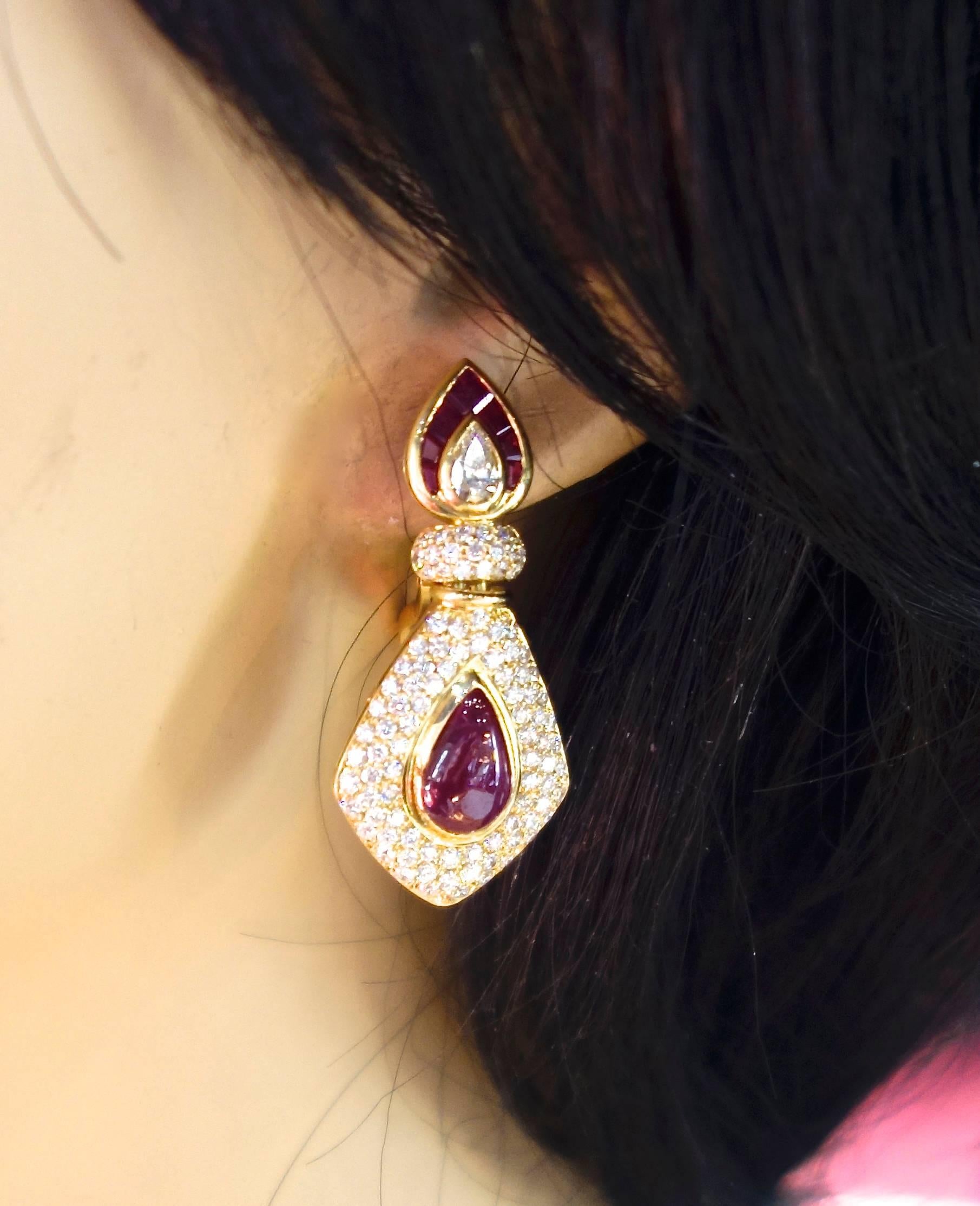 Diamond and Ruby Earrings 3