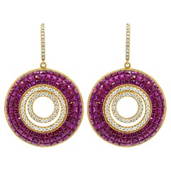 Diamond and Ruby Earrings