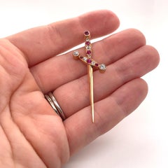 Diamond Ruby Dagger Gold