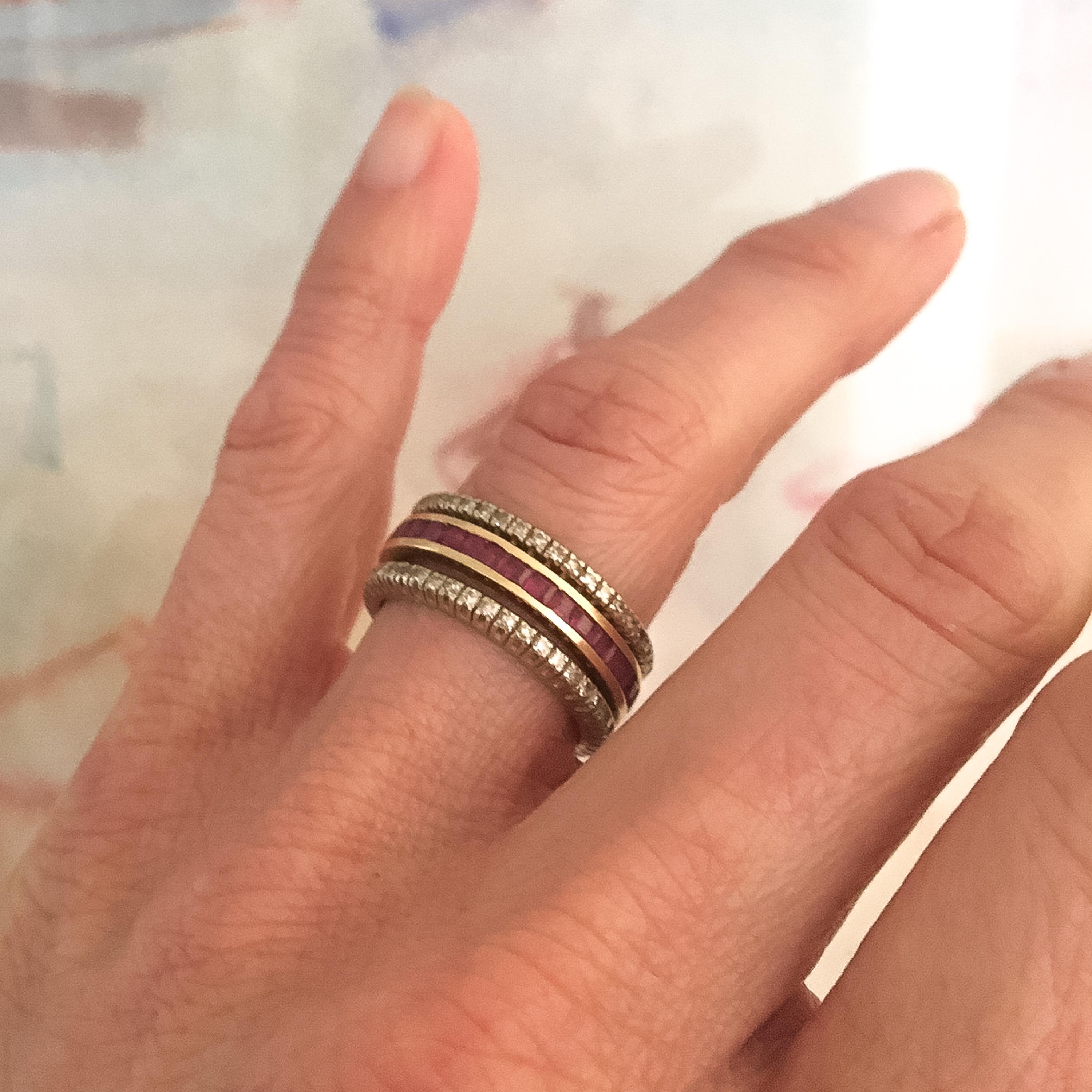 ruby diamond eternity rings