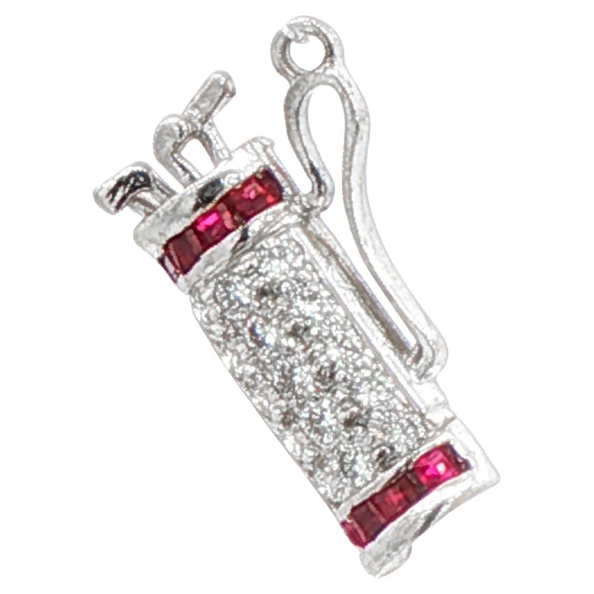 Diamante e rubino  Charm per sacca da golf, di Felix Vollman in vendita