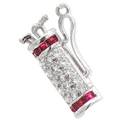 Diamant et rubis  Charme pour sac de golf, par Felix Vollman