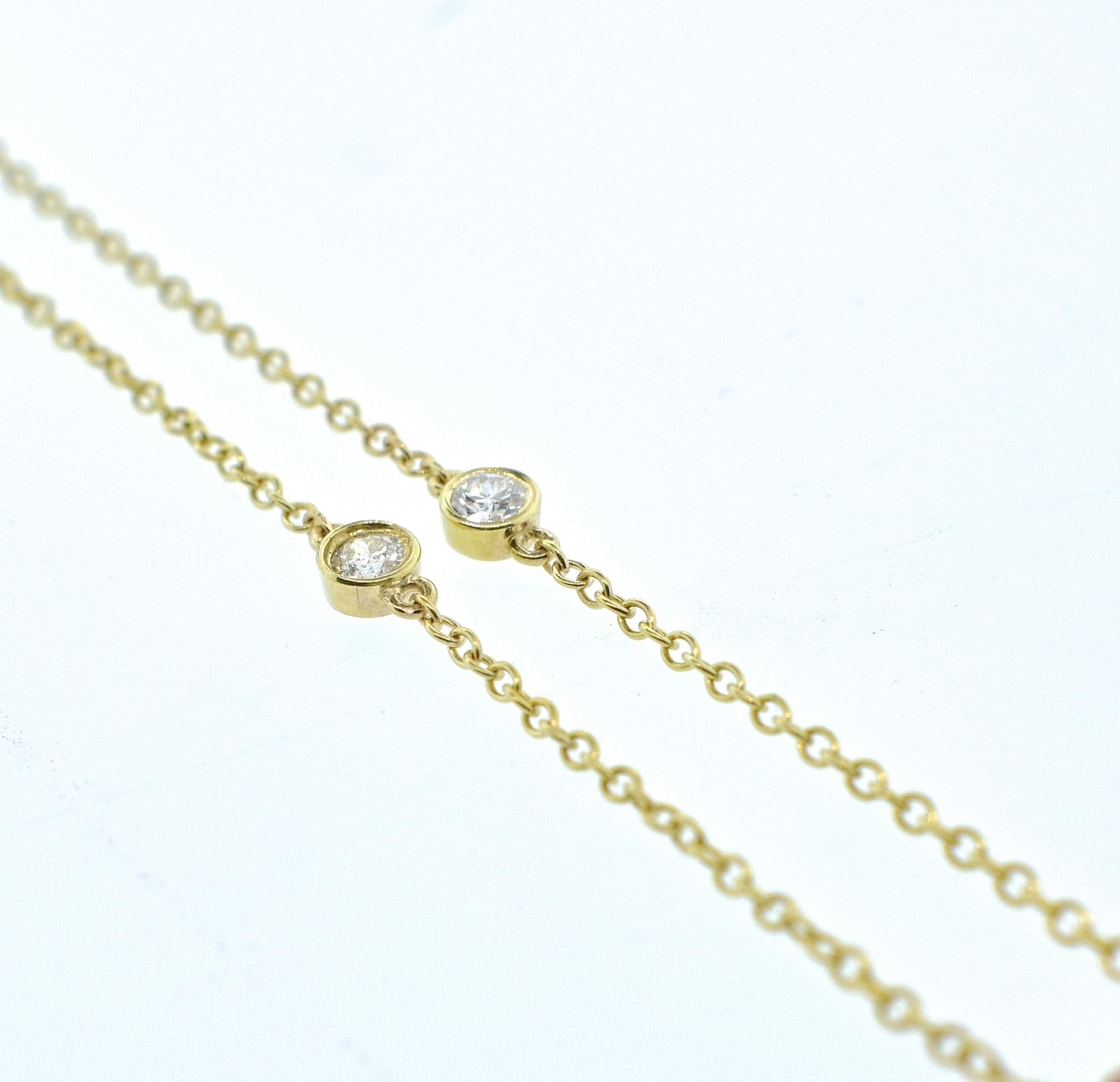 Women's or Men's Diamond and Ruby Long Gold Chain
