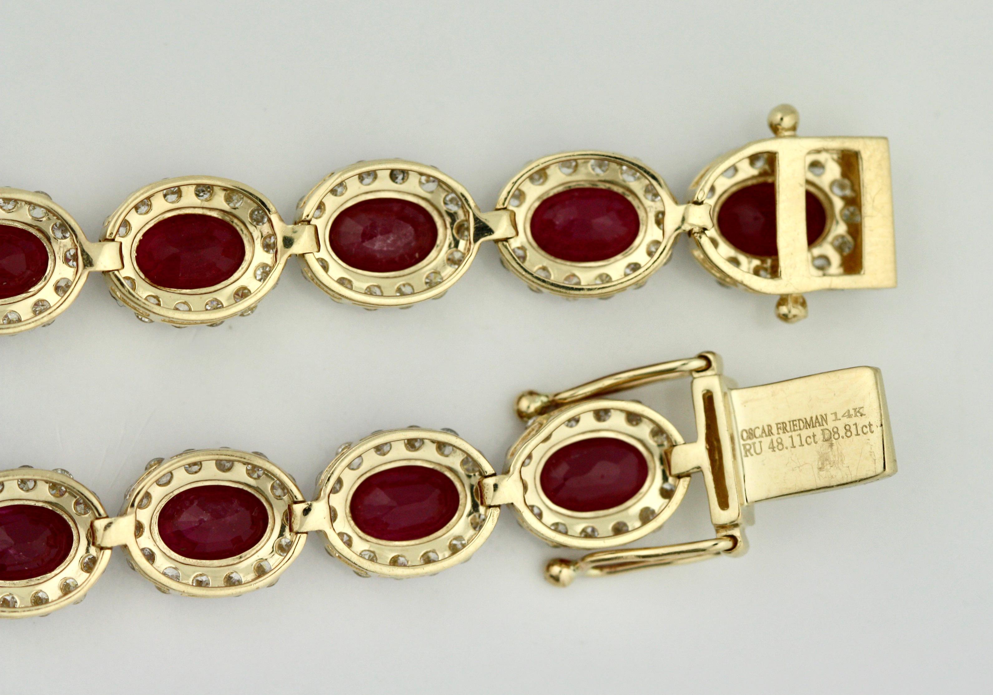 Halskette mit Diamanten und Rubinen 3
