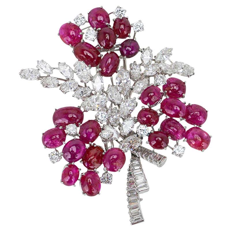 Antique Ruby Brooches - 1,891 For Sale at 1stDibs | ruby brooch jewelry ...
