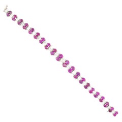 Diamond and Ruby Tennis Bracelet