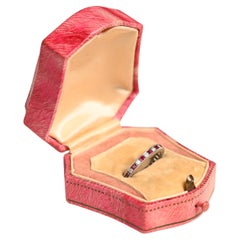 Diamond and Ruby Eternity Band. Round Diamond French Ruby Wedding Band Platinum