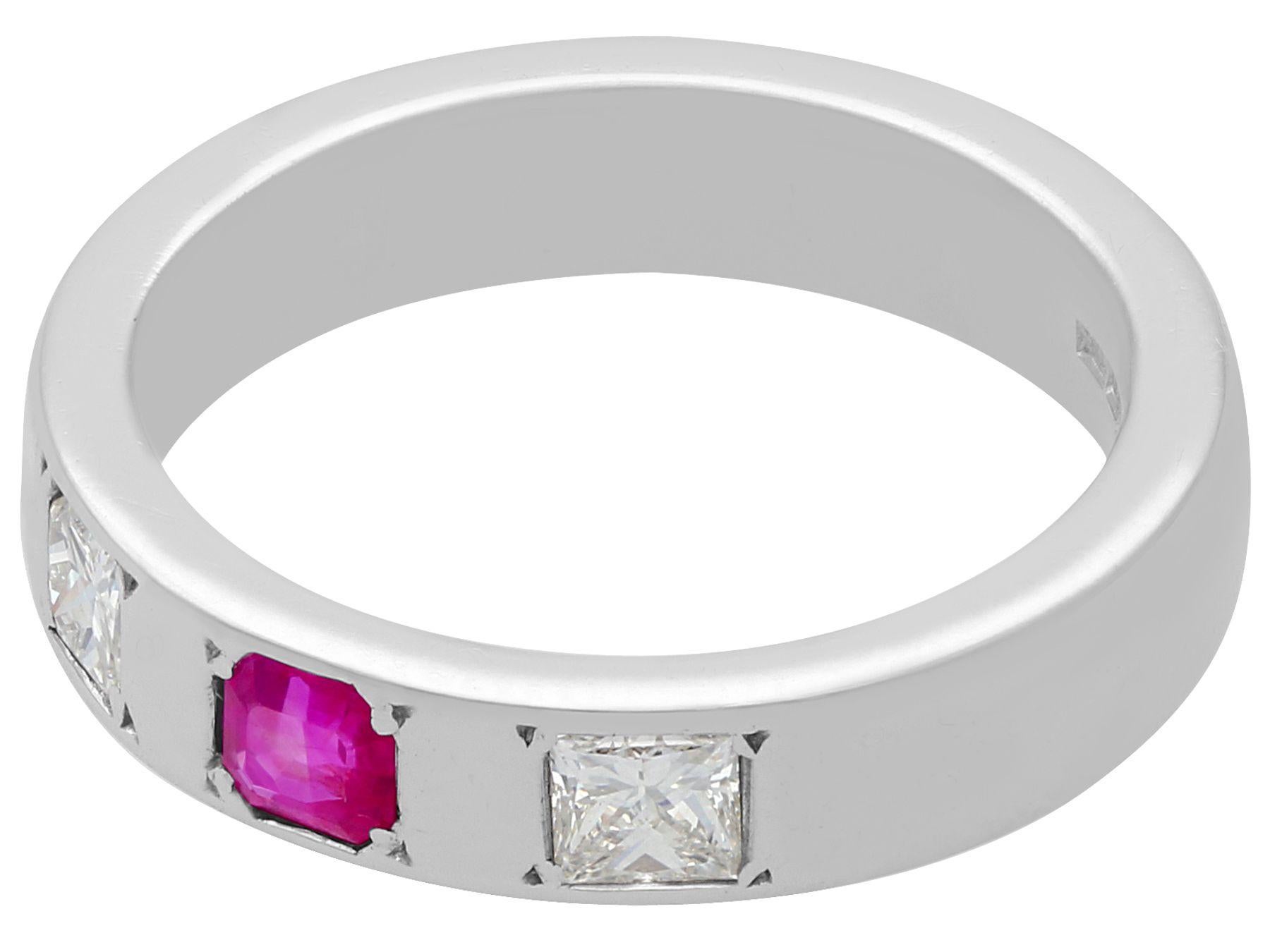 ruby ring white gold band