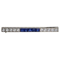 Diamond and Sapphire Vintage Lapel Pin