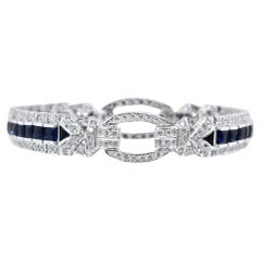 Diamond and Sapphire Art Deco Style Bracelet