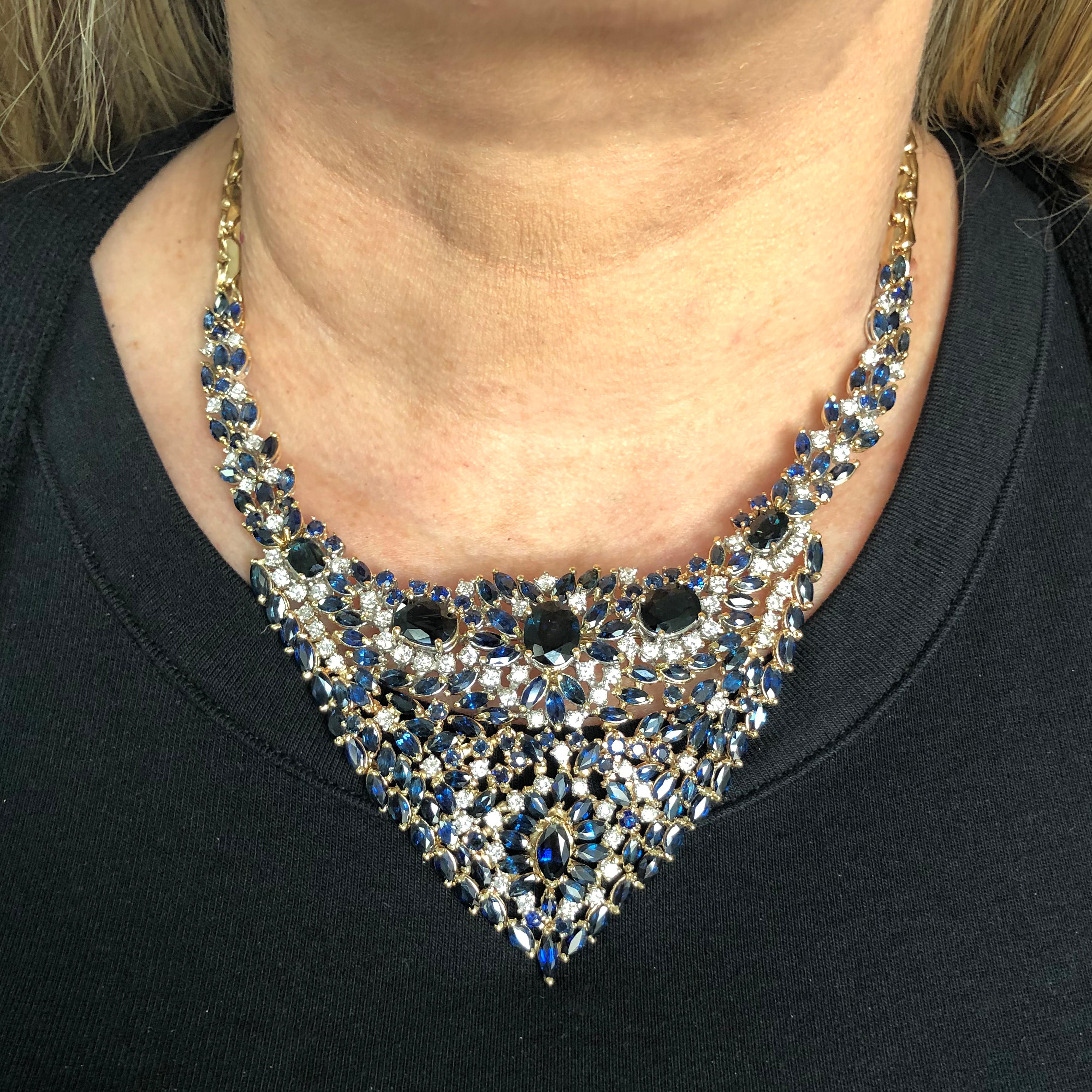 diamond bib necklace