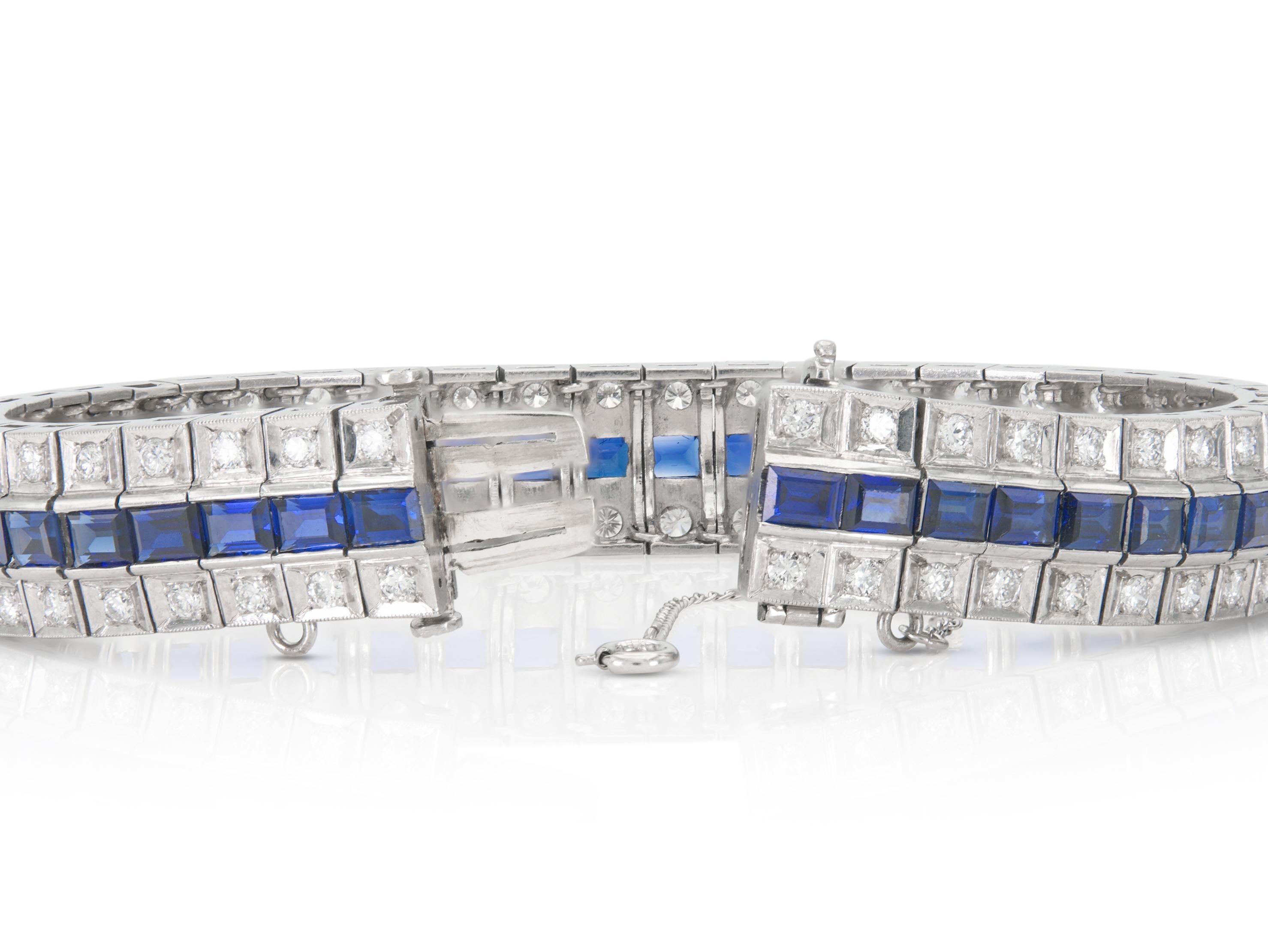 Diamond and Sapphire Bracelet In Good Condition For Sale In New York, NY