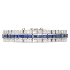 Bracelet en diamant et saphir