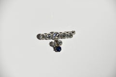 Diamond and Sapphire Brooch