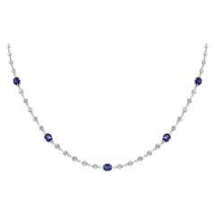 Roman Malakov Diamond and Sapphire by The Yard Necklace