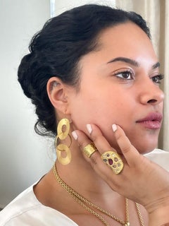 The Venus Diamond and Sapphire Cocktail Ring in 22k Gold by Tagili