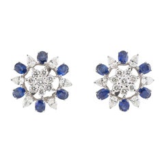 Diamond and Sapphire Earrings