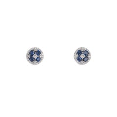 Diamond and Sapphire Floral Earrings