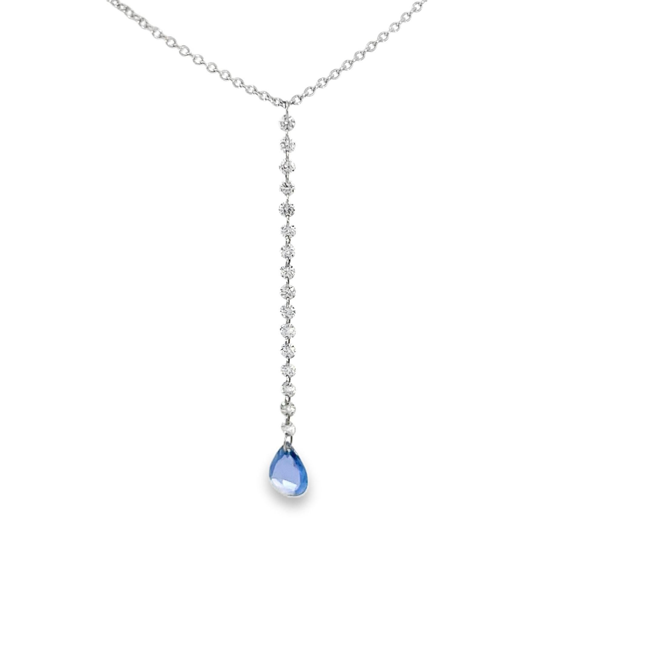 Collana Lariat con diamanti e zaffiri in vendita 4