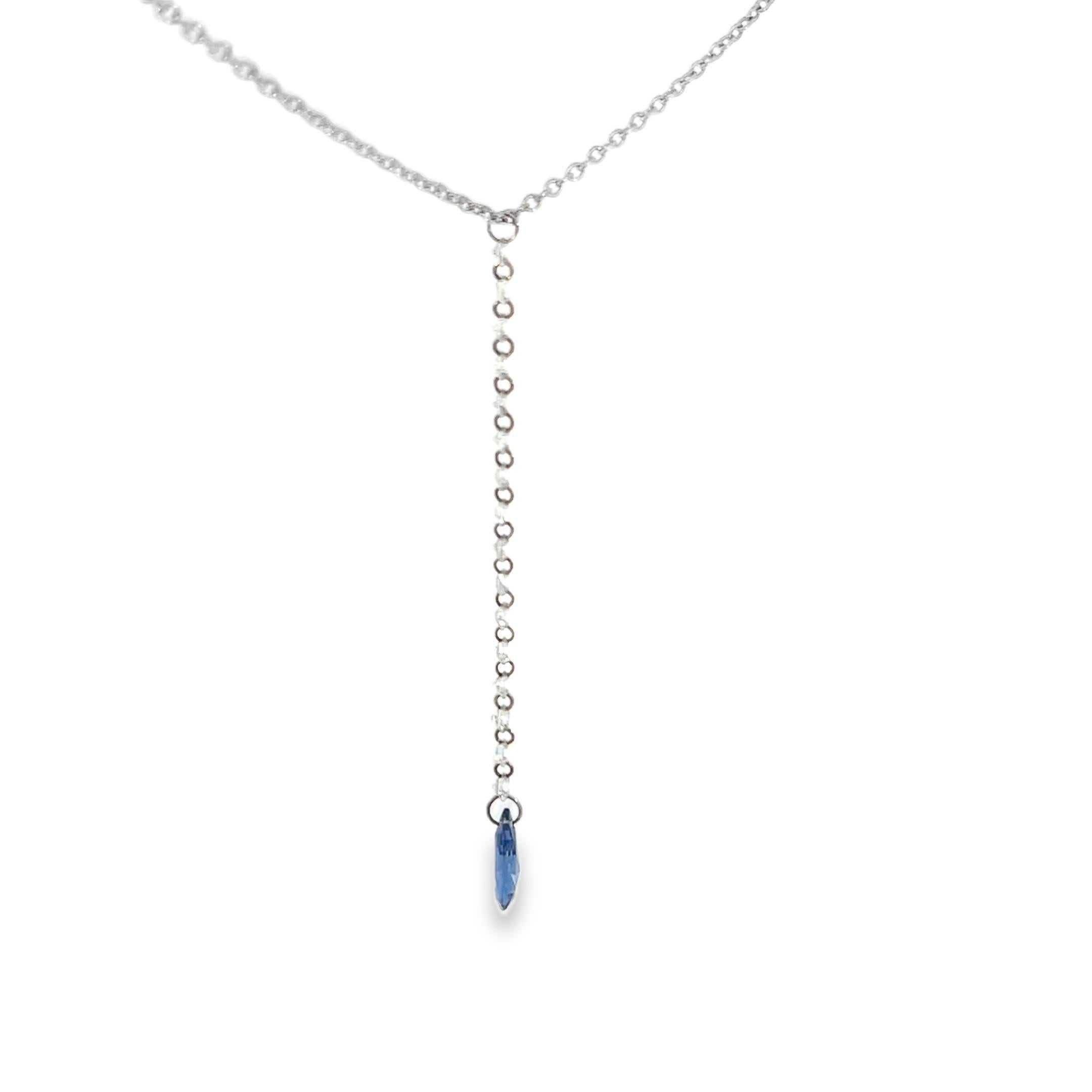 Collana Lariat con diamanti e zaffiri in vendita 3