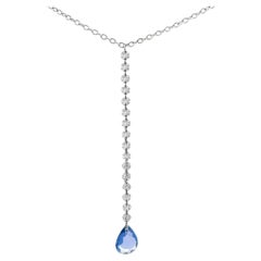 Diamond and Sapphire Lariat Necklace