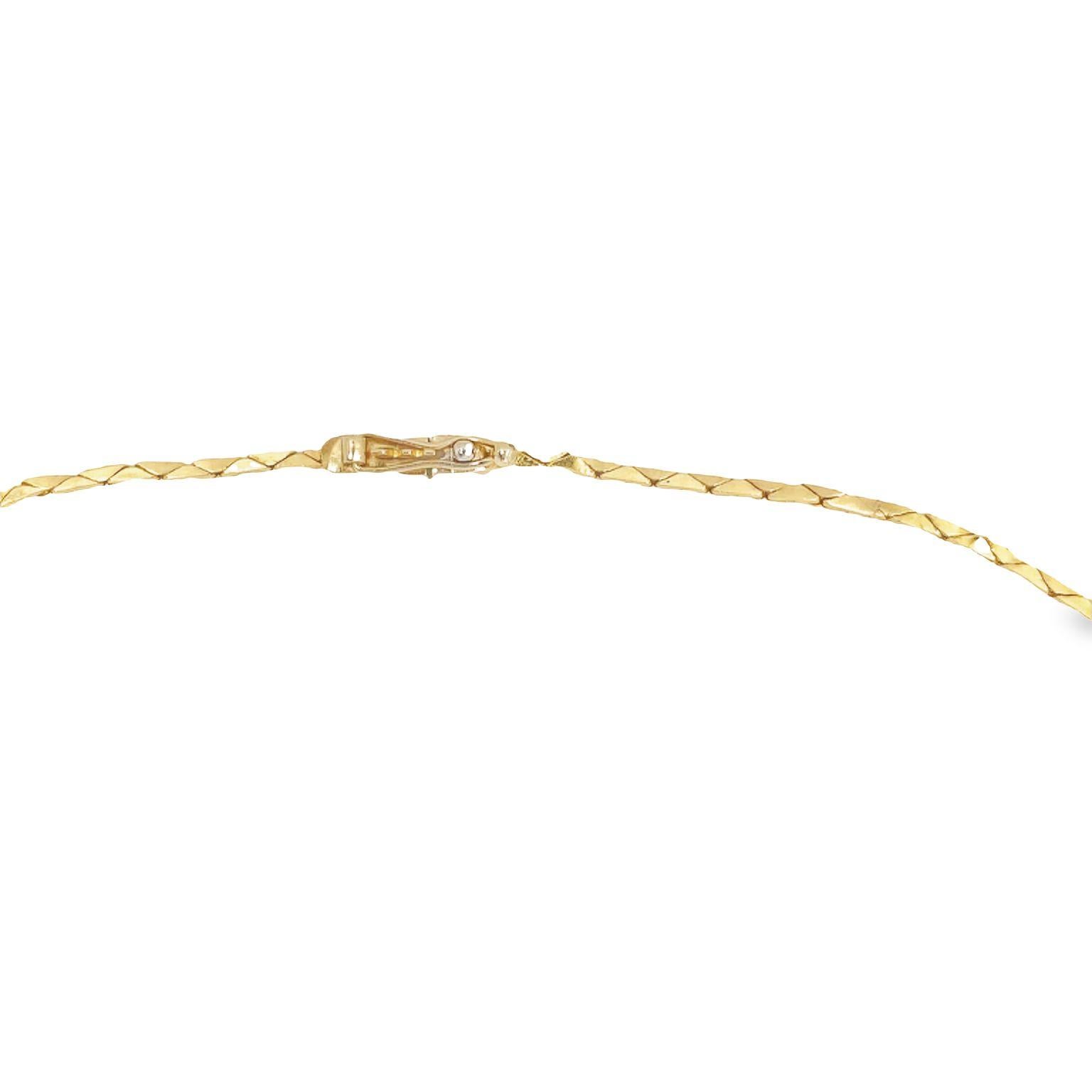 Collier en or jaune 18K avec saphirs et diamants en forme de poire en vente 5