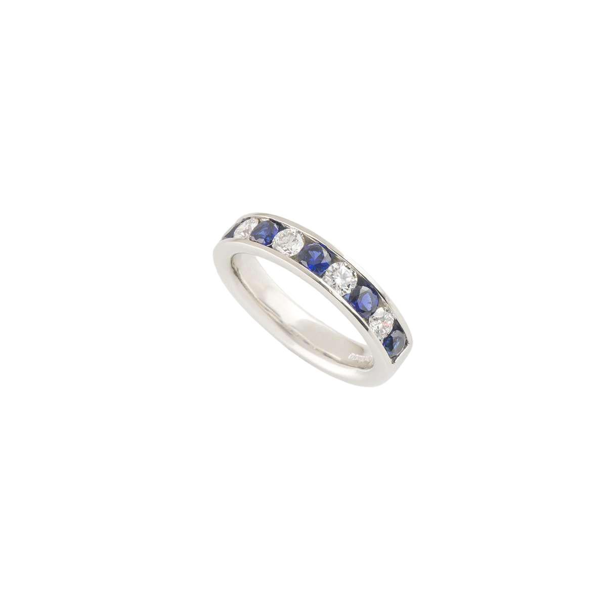 Cartier Diamond Sapphire Eternity Platinum Band Ring At 1stDibs Cartier Diamond Sapphire Eternity Platinum Band Ring At 1stDibs