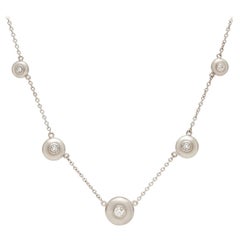 Diamond and Sapphire Reversible White Gold Necklace