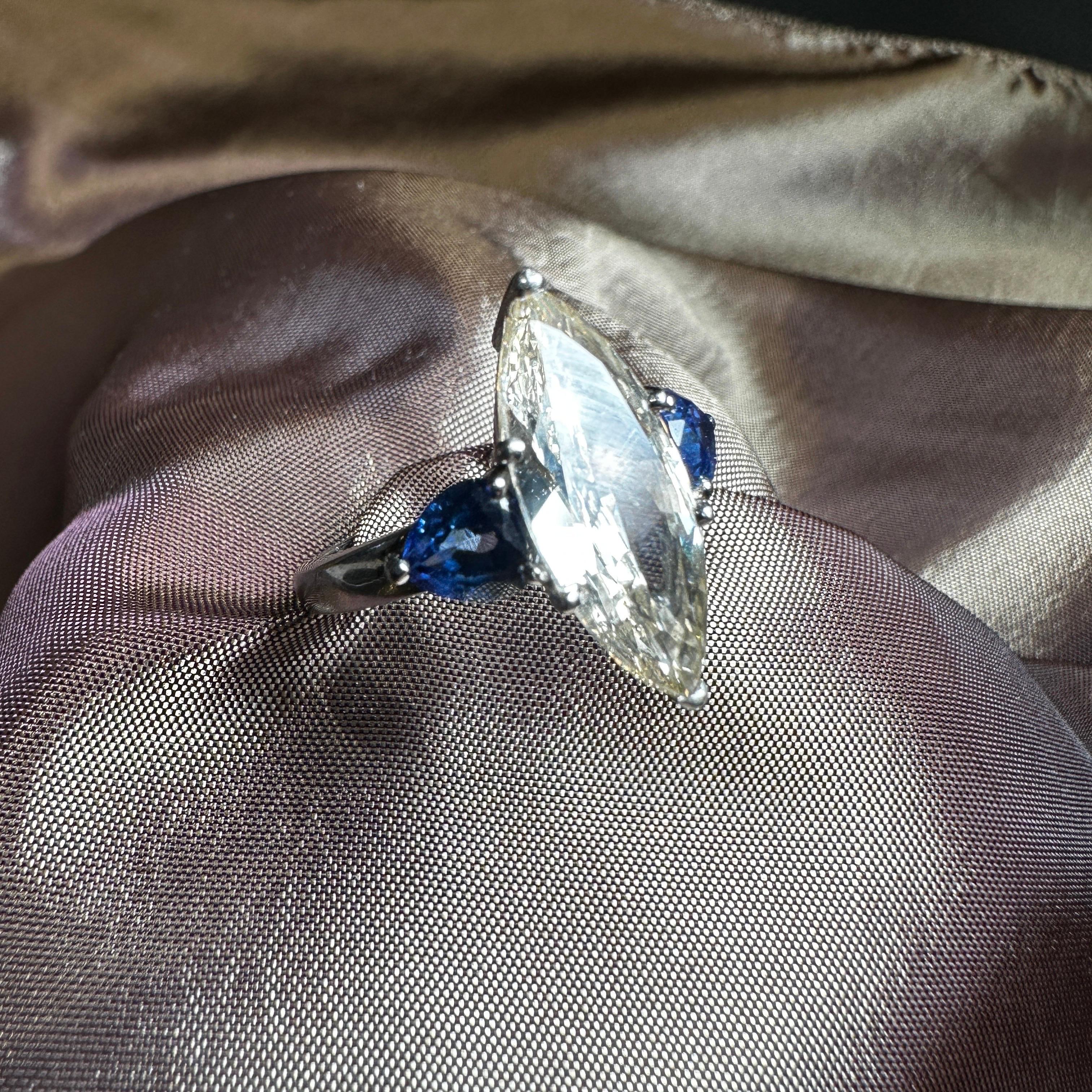 Diamond and Sapphire ring  For Sale 1