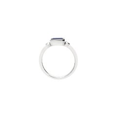 Diamant- und Saphirring aus Weißgold, 1,54 Karat