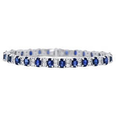 Diamond and Sapphire Tennis Bracelet