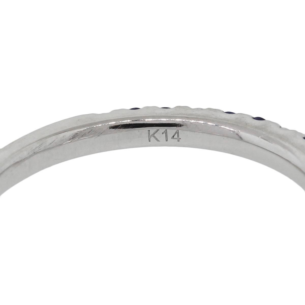 Diamond and Sapphire Thin Stackable Band In Excellent Condition In Boca Raton, FL