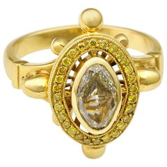 Diamond and Skulls Victorian Gothic Ring